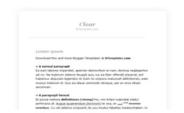 Clear Blogger Theme