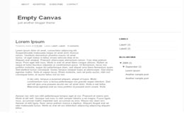 Empty Canvas Blogger Theme