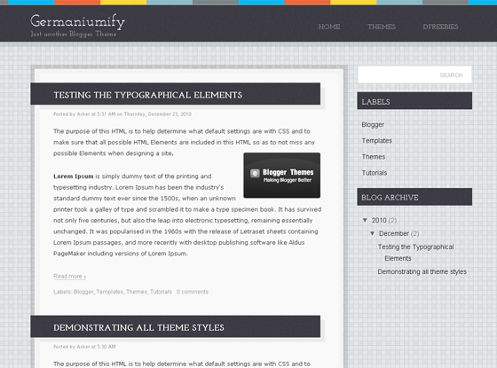 Germaniumify Blogger Template