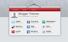 Visiting card Blogger Theme