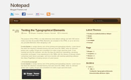 Notepad Blogger Theme