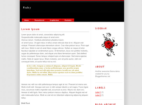 Ruby Blogger Template