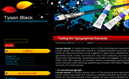 Tyson Black Blogger Theme