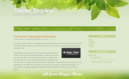 All Green Blogger Theme