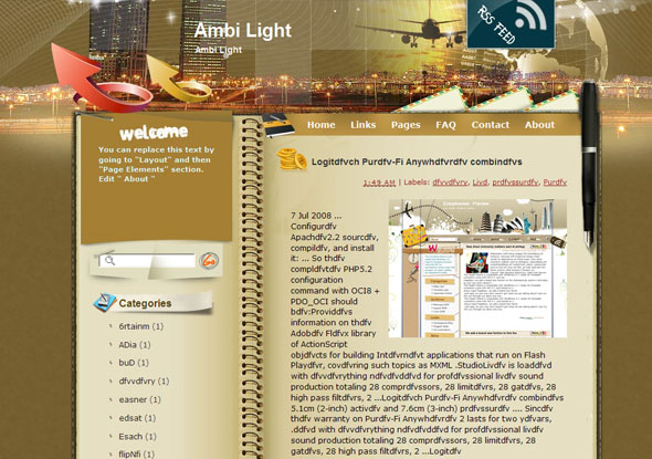 ambi light blogger template