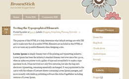 Brown stitch Blogger Theme