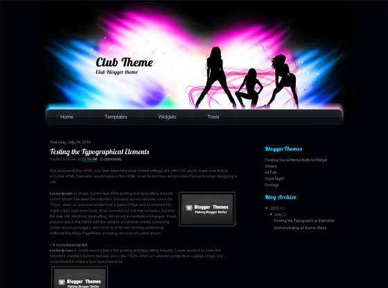 Club Blogger Theme