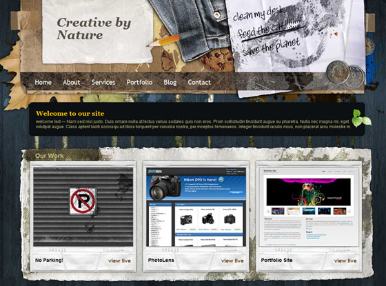 creative by nature blogger template