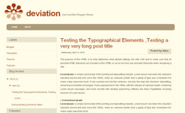 Deviation Blogger Theme