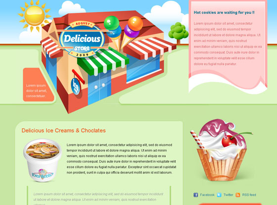 delicious store blogger template