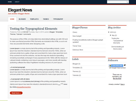 Elegant Blogger Templates Free