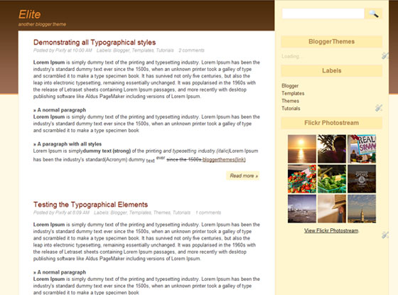 elite blogger template