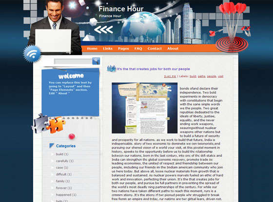 finance hour blogger theme