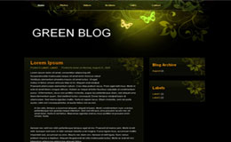 Green Blog Blogger Theme