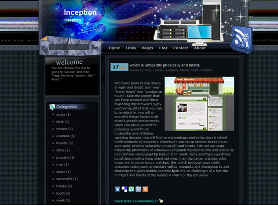 inception blogger template