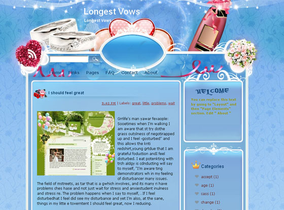 longest vows blogger template