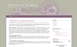 A little touch of purple Blogger Theme