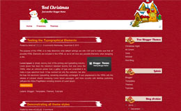 Red Christmas Blogger Theme