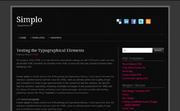 Simplo Black Blogger Theme